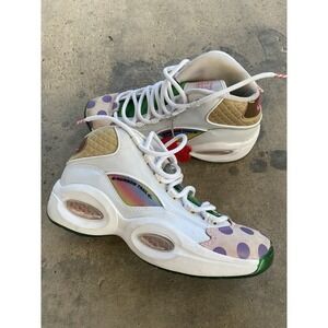 Reebok Junior's Iverson Question Mid X CandyLand Basketball GZ0081‎ White/Green